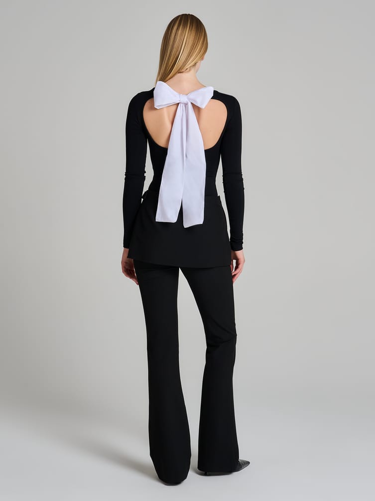 Боди-блузка с бантом на спине