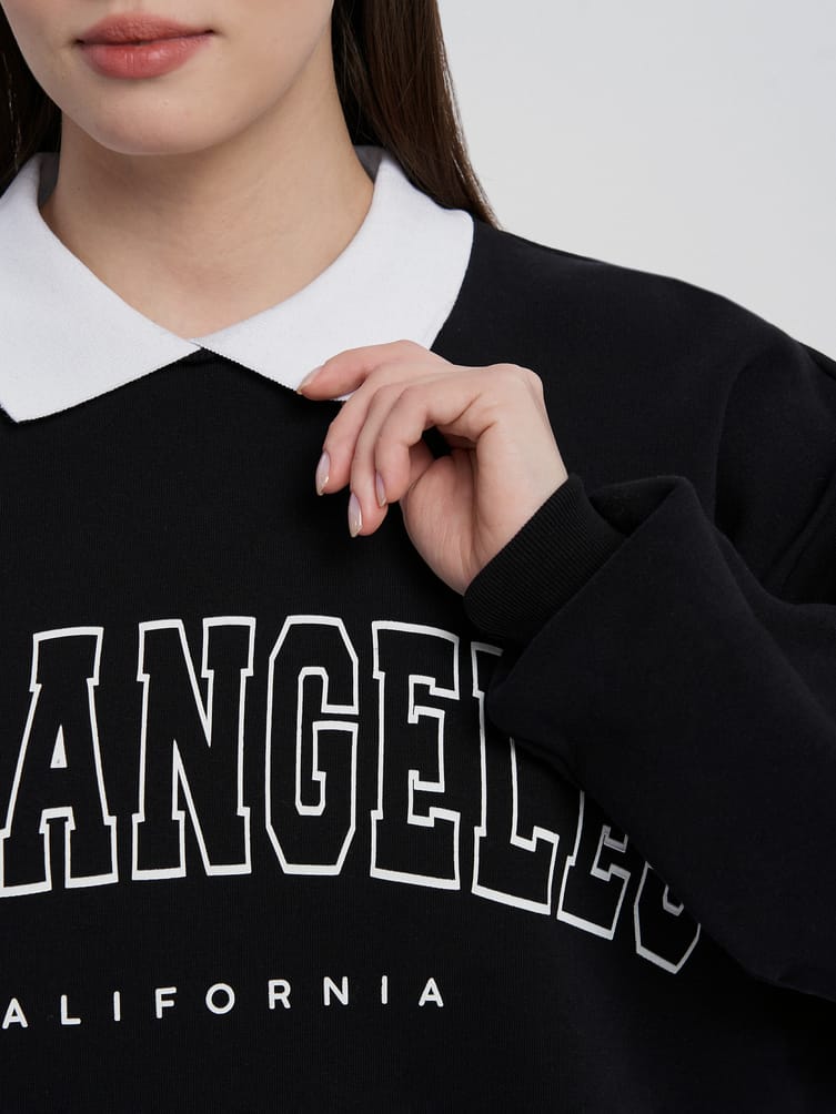 Свитшот оверсайз с надписью Los Angeles