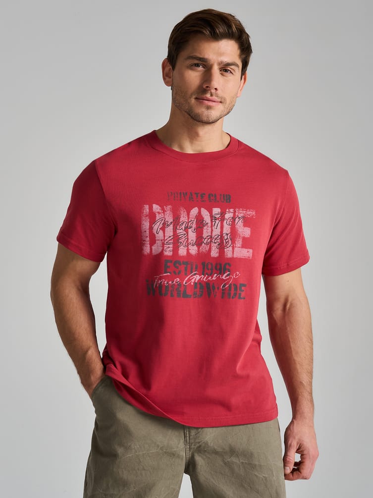 Футболка из хлопка с надписями