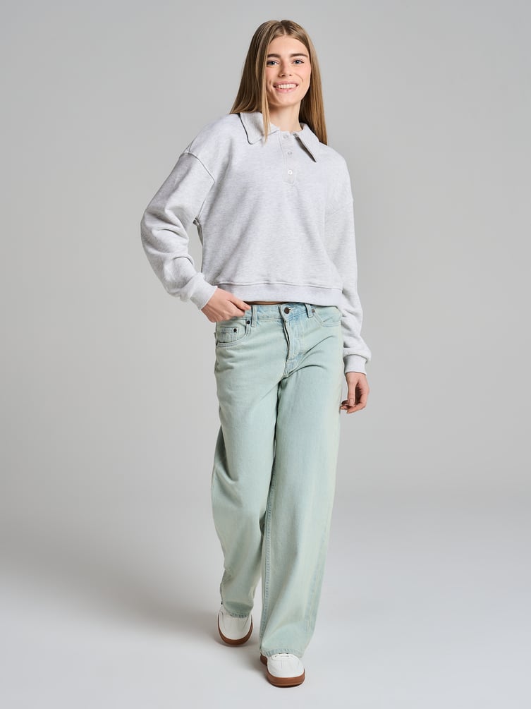 Толстовка поло оверсайз