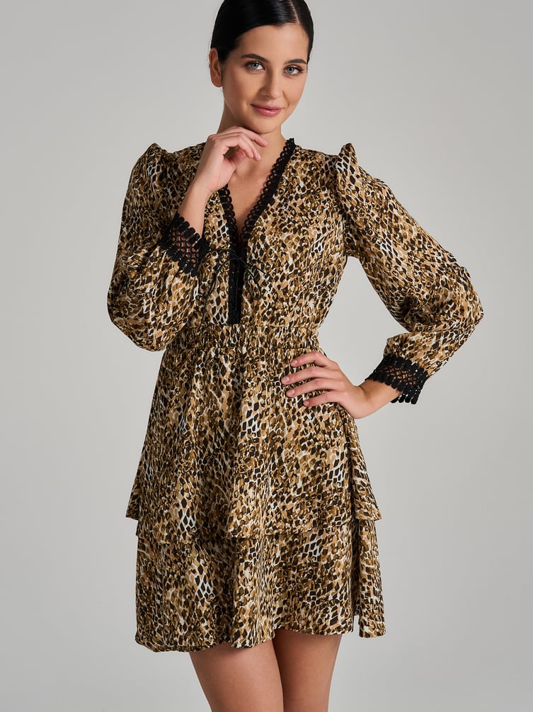 Платье вечернее леопардовое