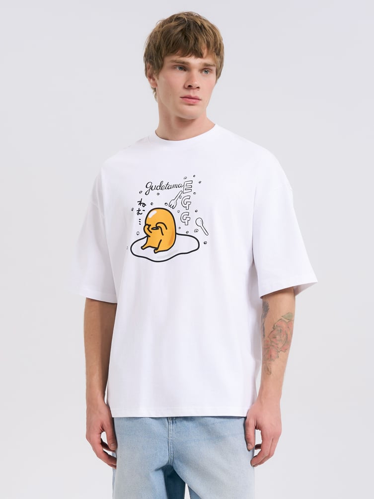 Хлопковая футболка с принтом Gudetama