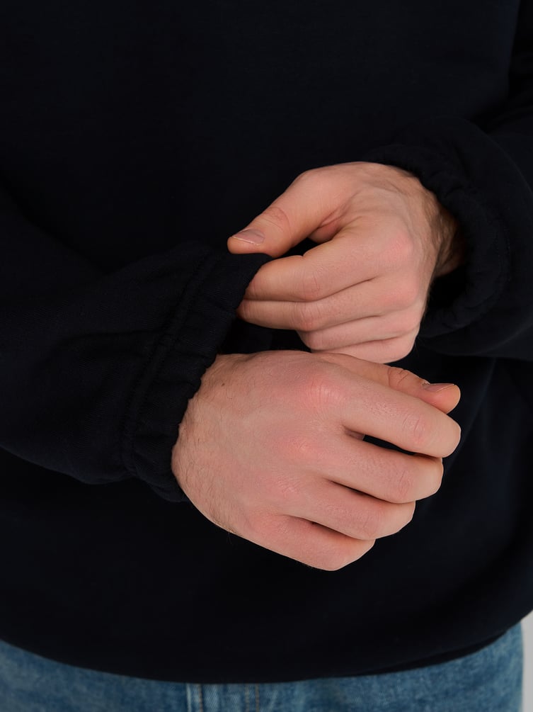 Half zip толстовка с надписью и начёсом