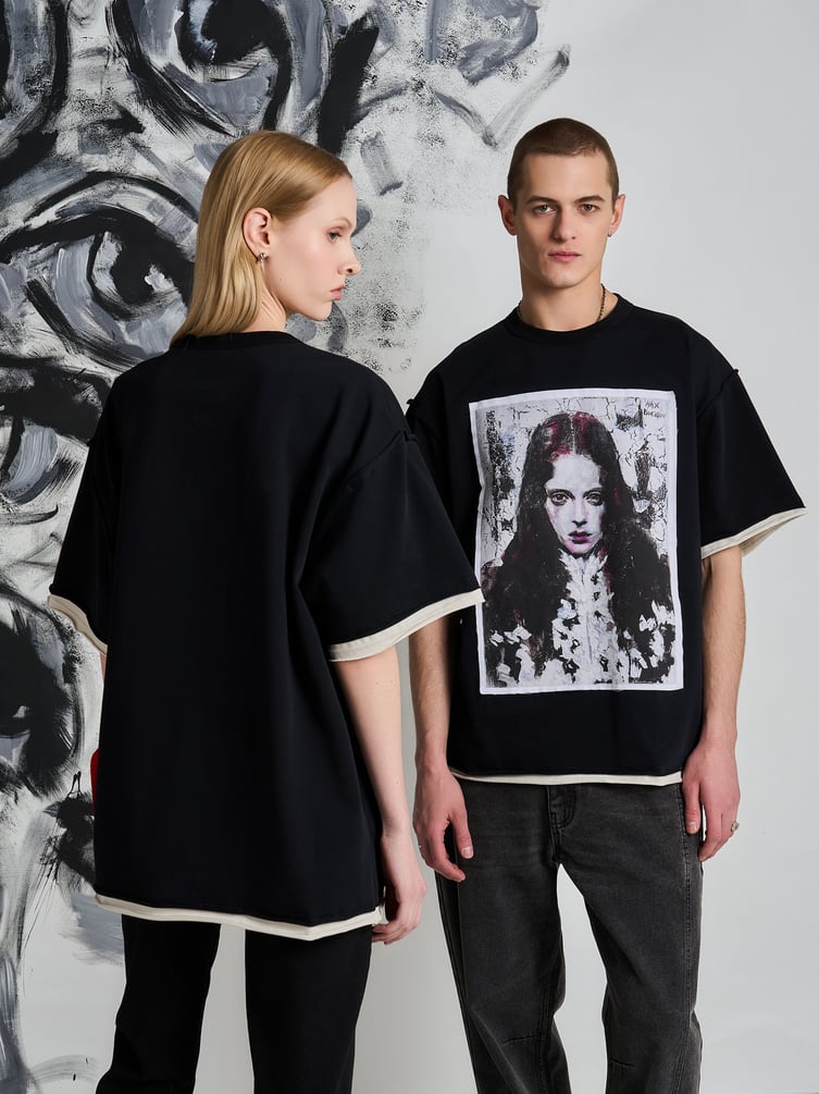 Футболка оверсайз с принтом Макс Борисов