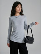 Лонгслив асимметричный с драпировкой