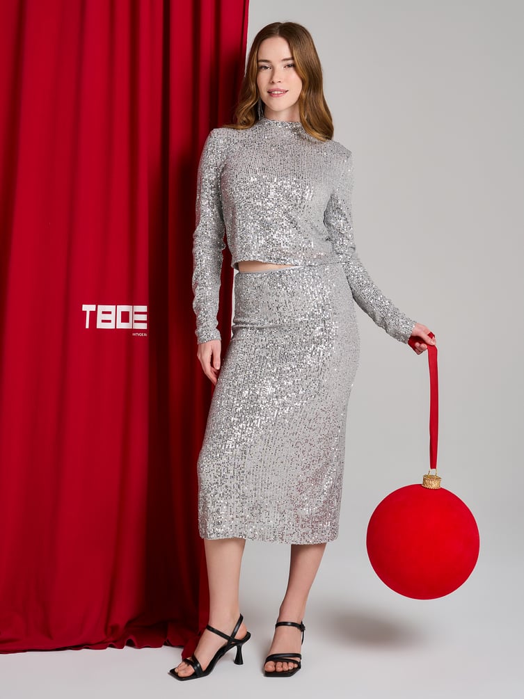 Блузка вечерняя с пайетками