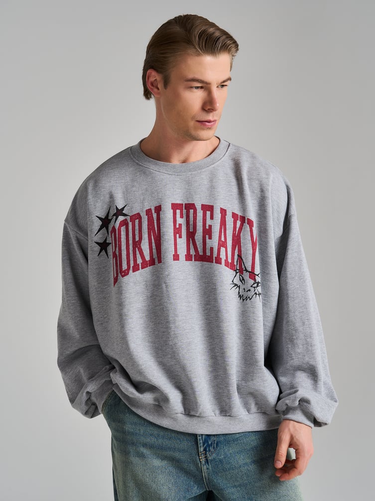 Свитшот оверсайз с нефорским принтом