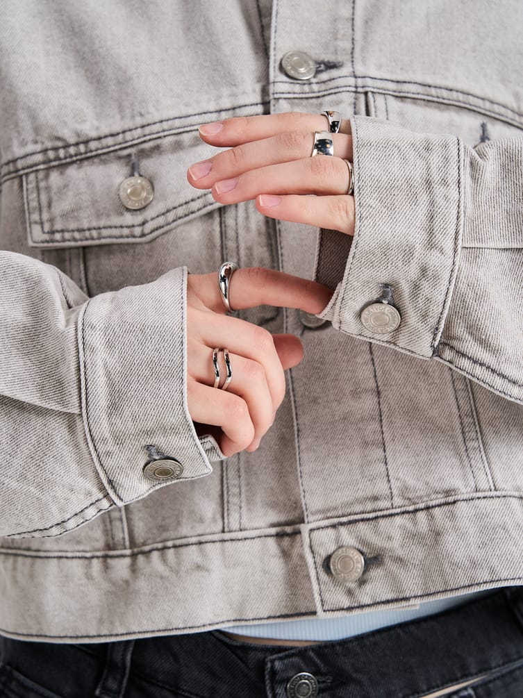 Куртка джинсовая оверсайз укороченная