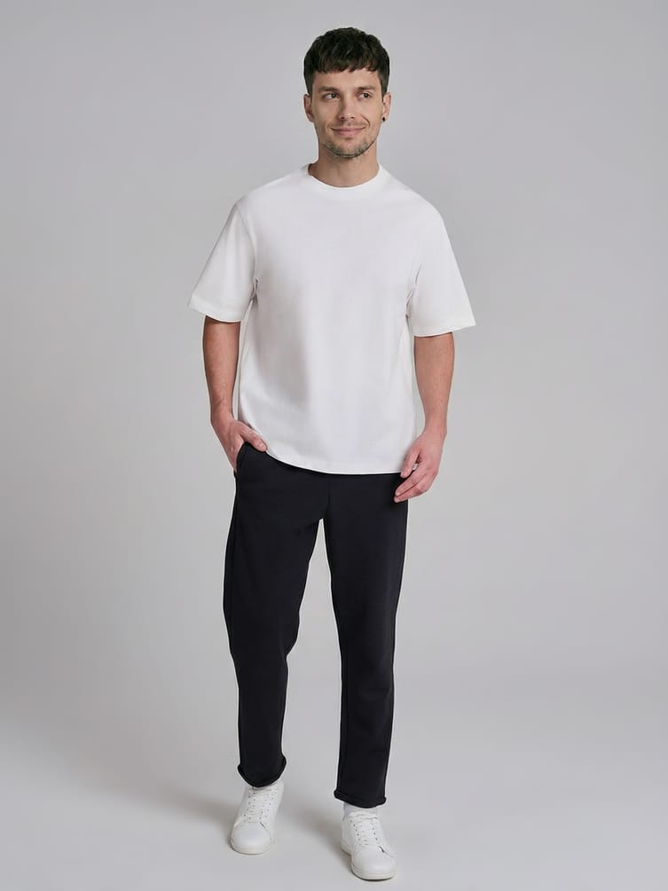 Брюки зауженные на резинке