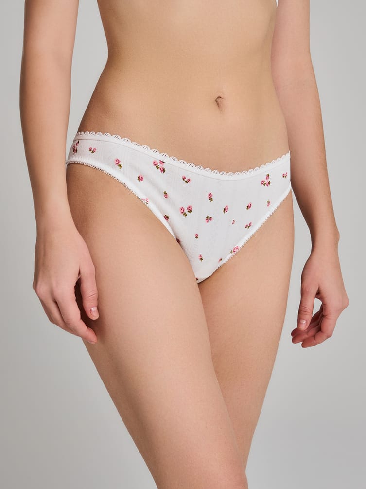 Трусы-слипы - 2 шт. в цветочек