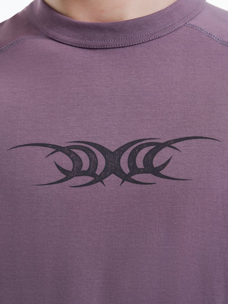 Футболка оверсайз с принтом дрейн