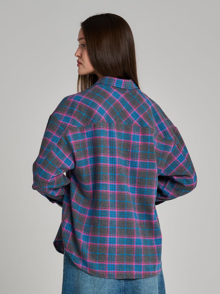 Байковая рубашка в клетку