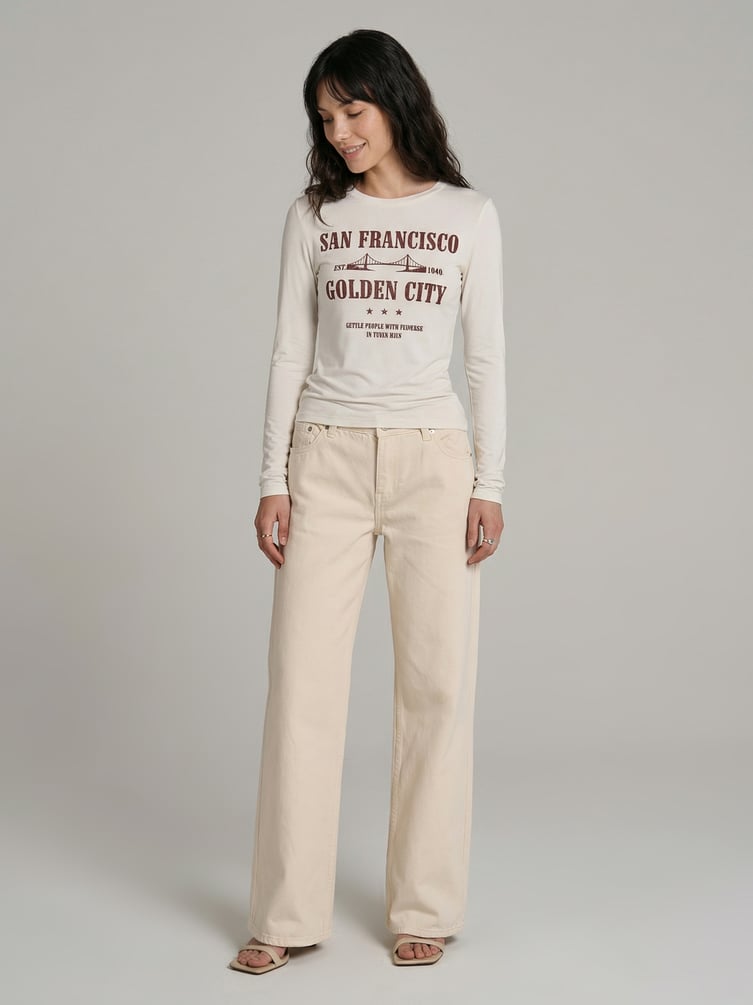 Джинсы бойфренды широкие