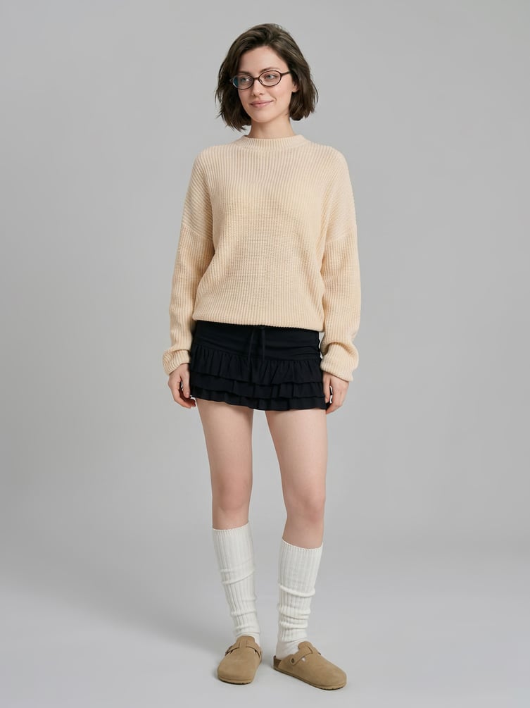 Юбка-шорты с воланами