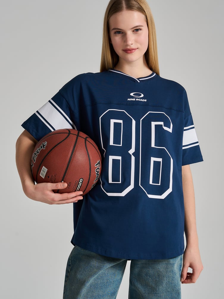 Спортивная футболка оверсайз с надписью