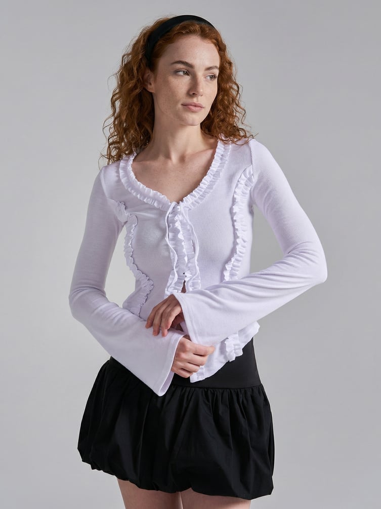 Блузка нарядная с рюшами