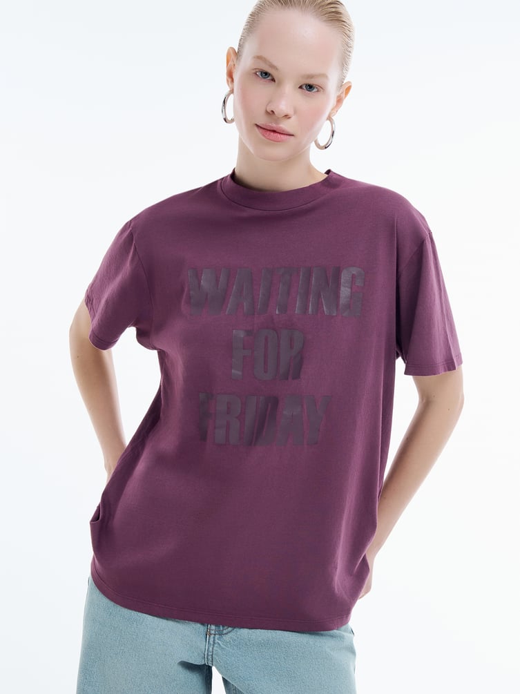 Футболка из хлопка с надписью