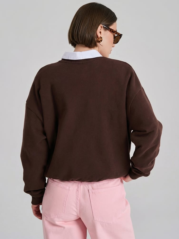 Свитшот однотонный без начеса