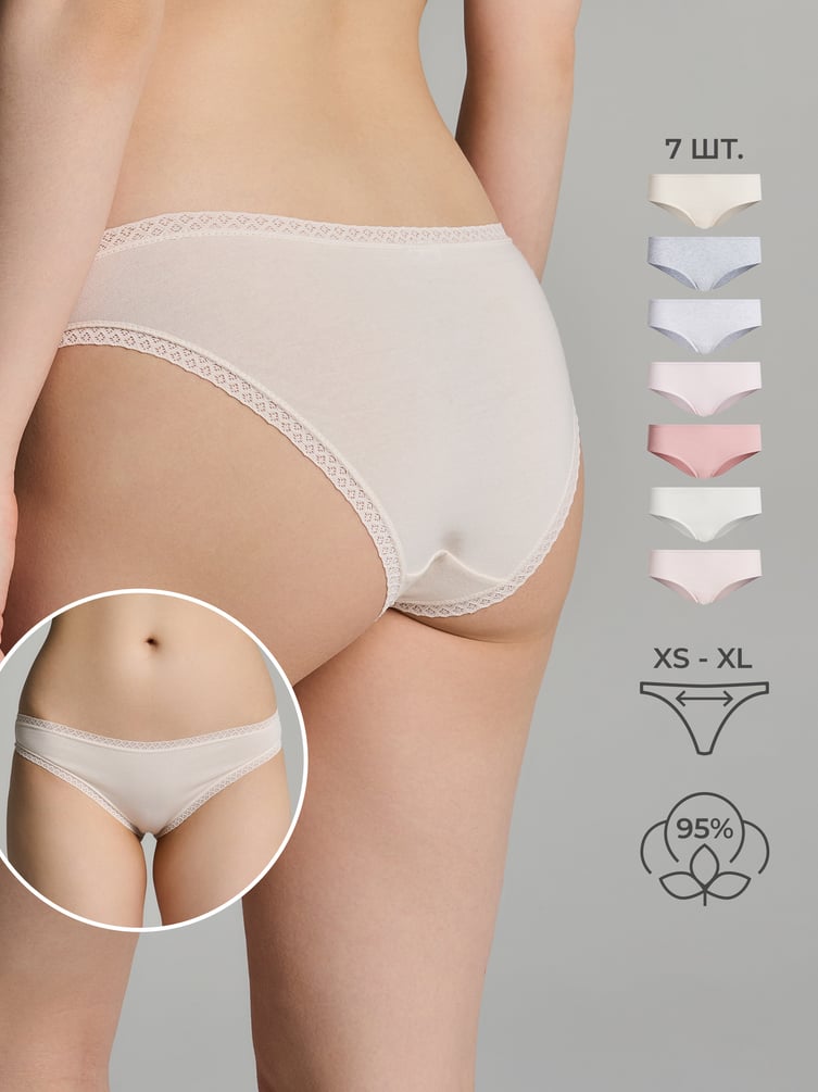 Трусы-шорты - 7 шт. в рубчик