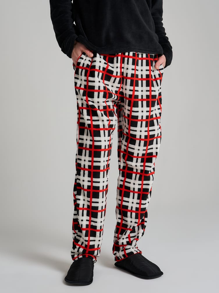 Пижама плюшевая теплая с брюками