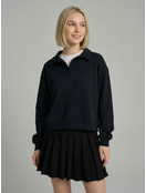 Свитшот без начеса с воротничном