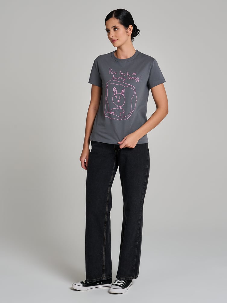 Футболка из хлопка с принтом