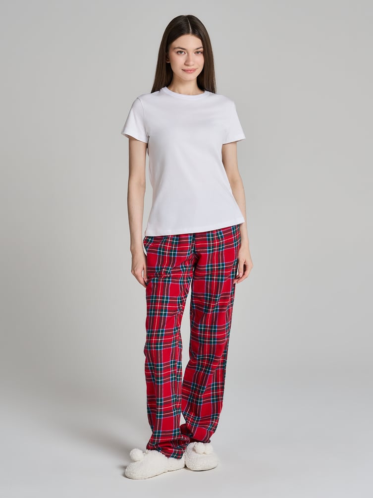 Пижамные брюки в клетку