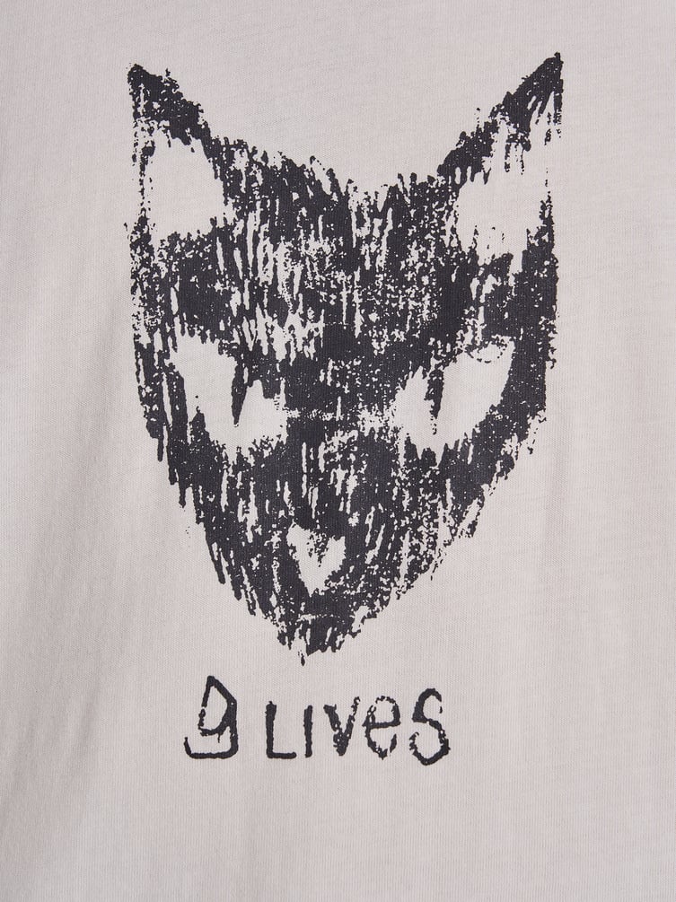 Футболка из хлопка с принтом кошки