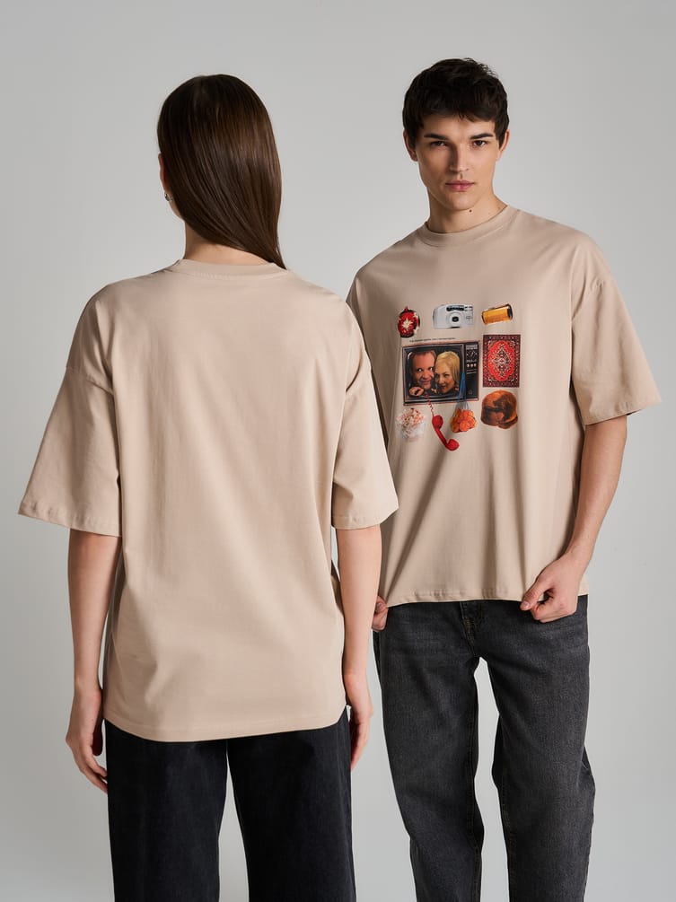 Футболка оверсайз с принтом Мосфильм