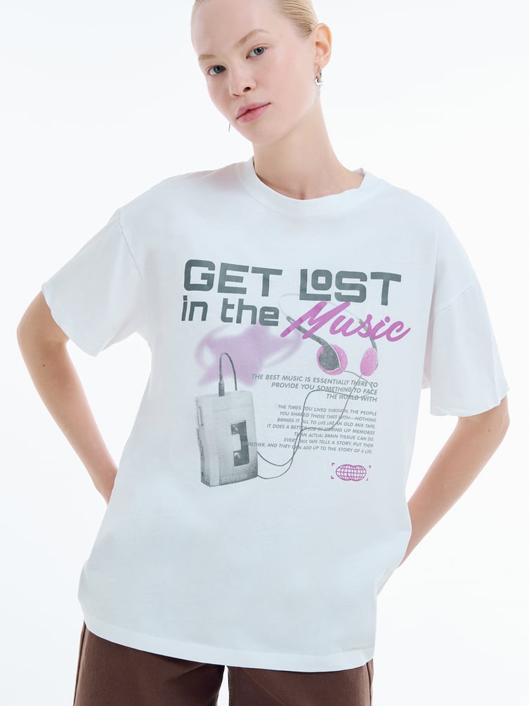 Футболка с принтом аудиоплеера