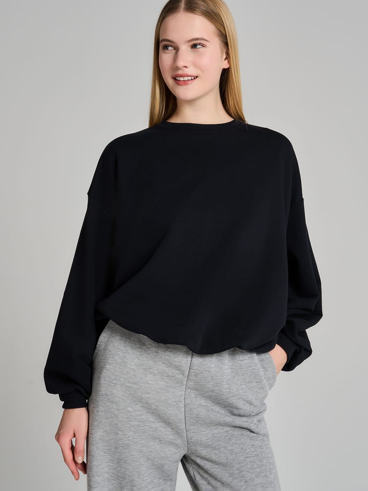 Свитшот с резинкой на талии