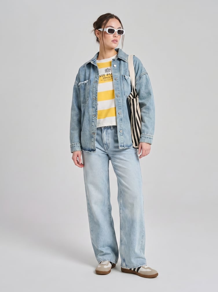 Полосатая футболка с надписью