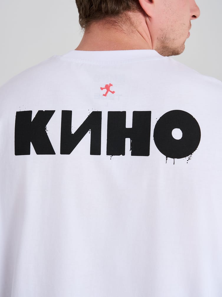 Футболка оверсайз КИНО с фотографиями Виктора Цоя