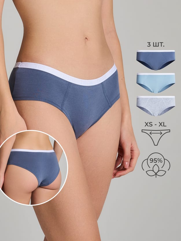 Трусы-шорты - 3 шт. с широкой резинкой