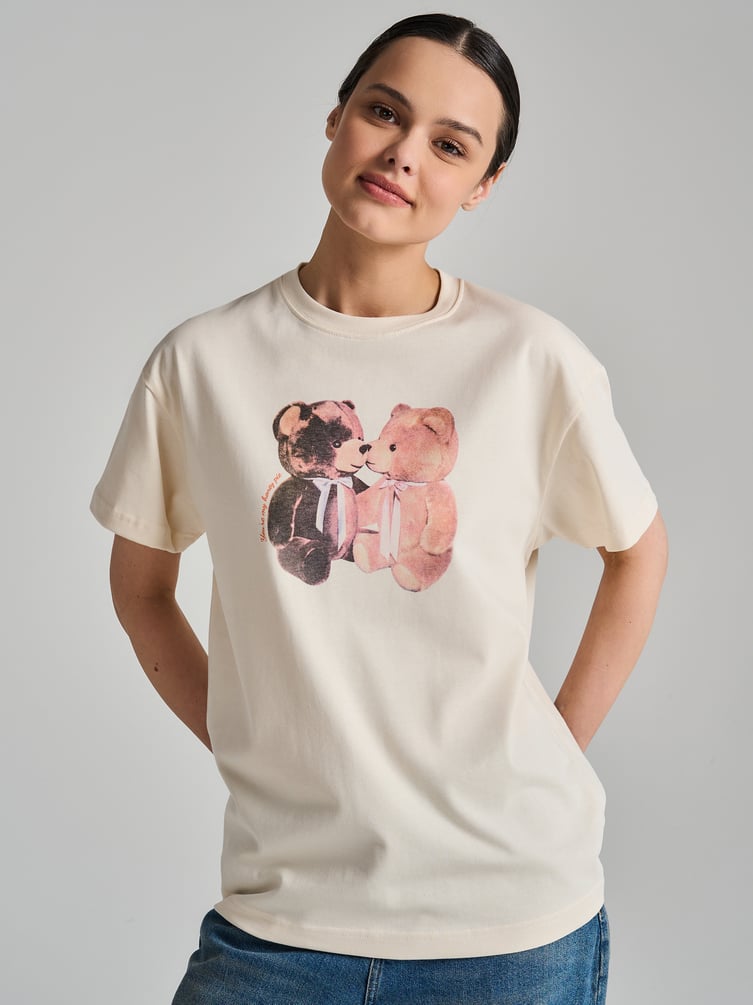 Футболка из хлопка с принтом