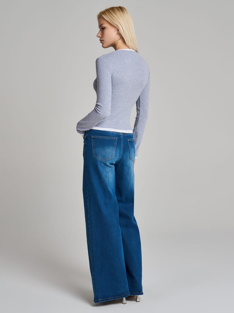 Лонгслив приталенный с длинным рукавом