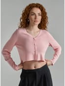 Кардиган укороченный на пуговицах