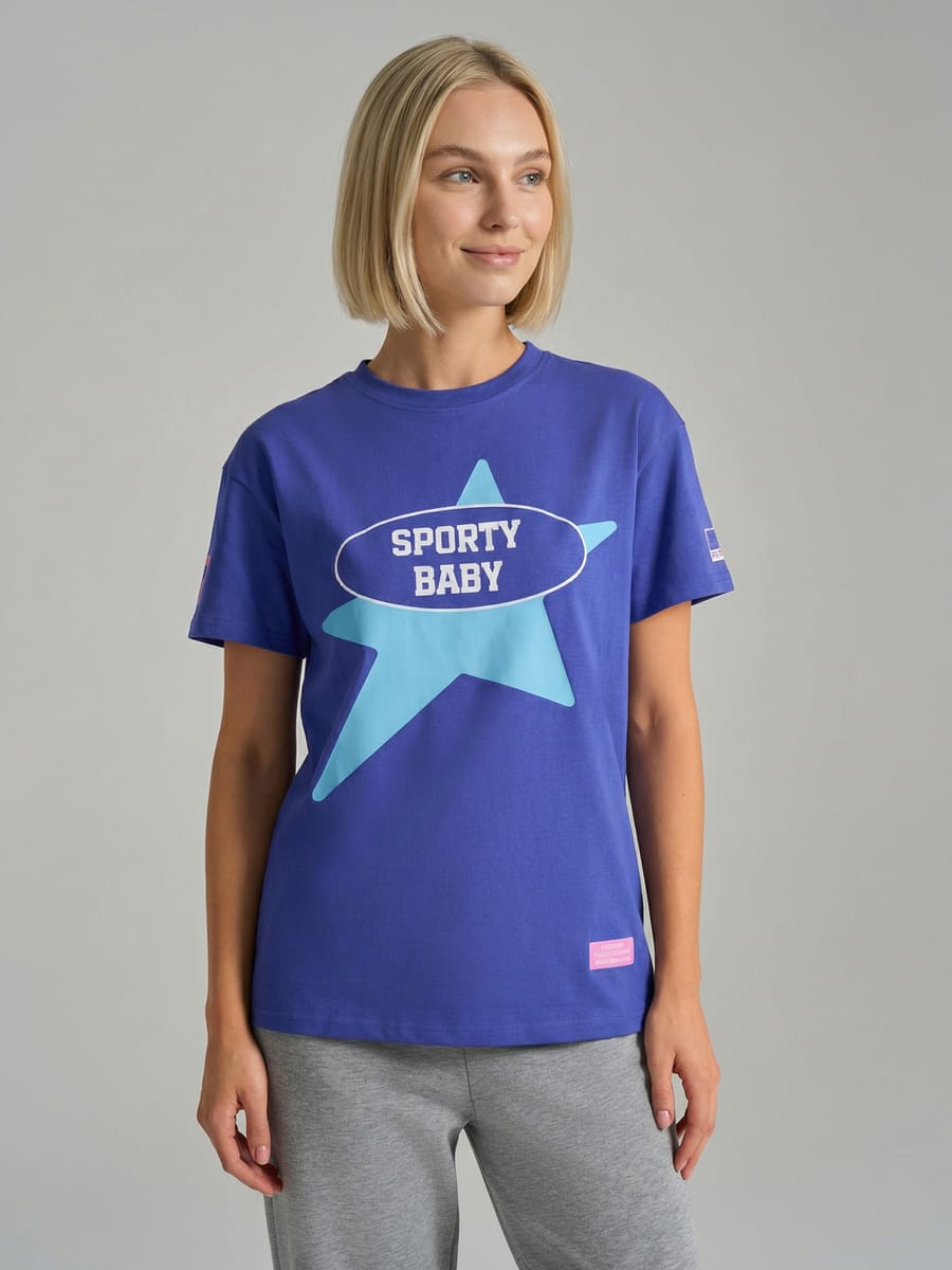 Футболка спортивная оверсайз с надписью