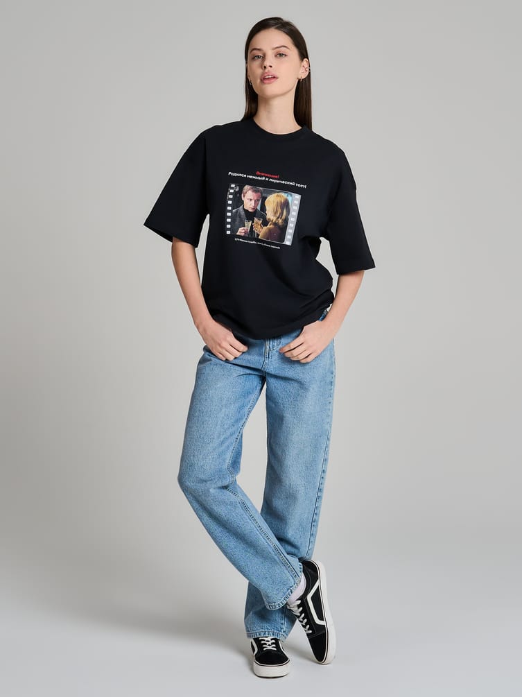 Футболка оверсайз с принтом Мосфильм