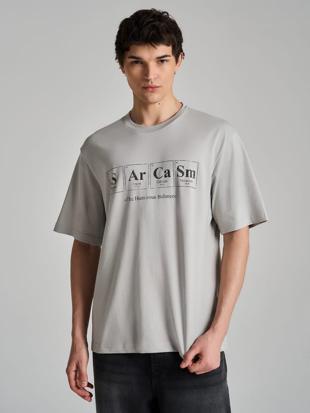 Футболка из хлопка с надписью Sarcasm
