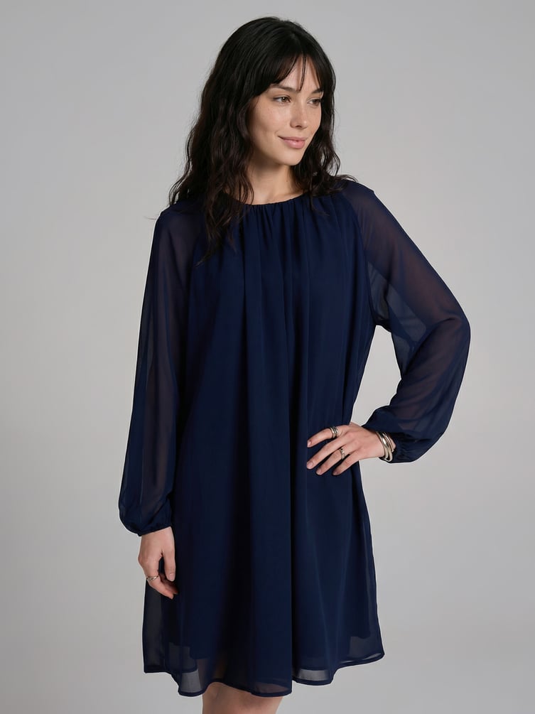 Платье мини шифоновое