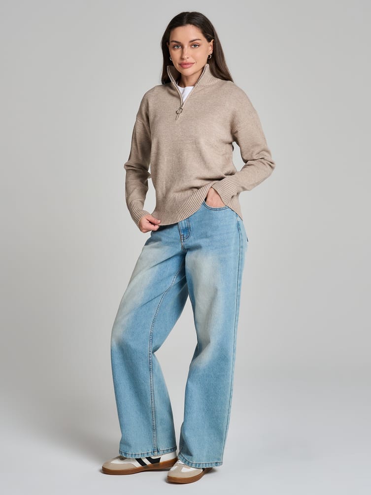 Свитер с горлом на молнии