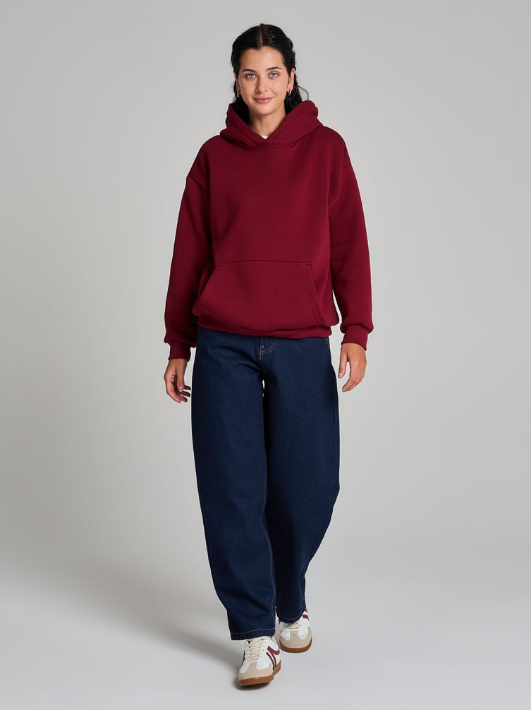 Утепленное худи оверсайз с начесом