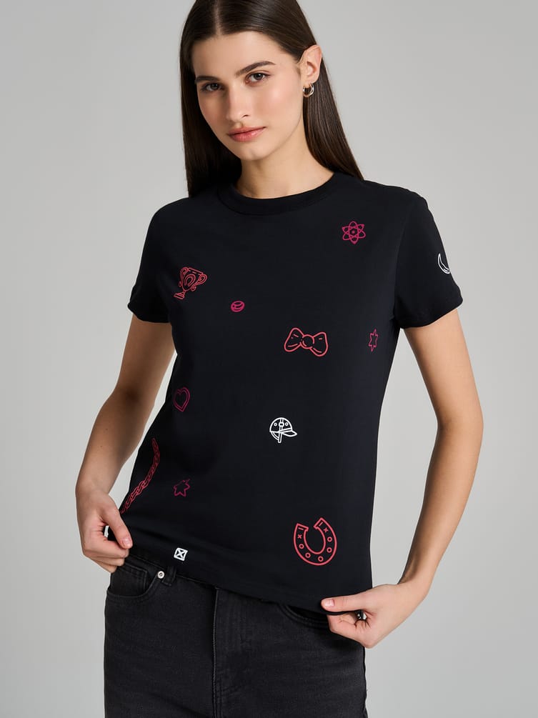 Хлопковая футболка с принтом