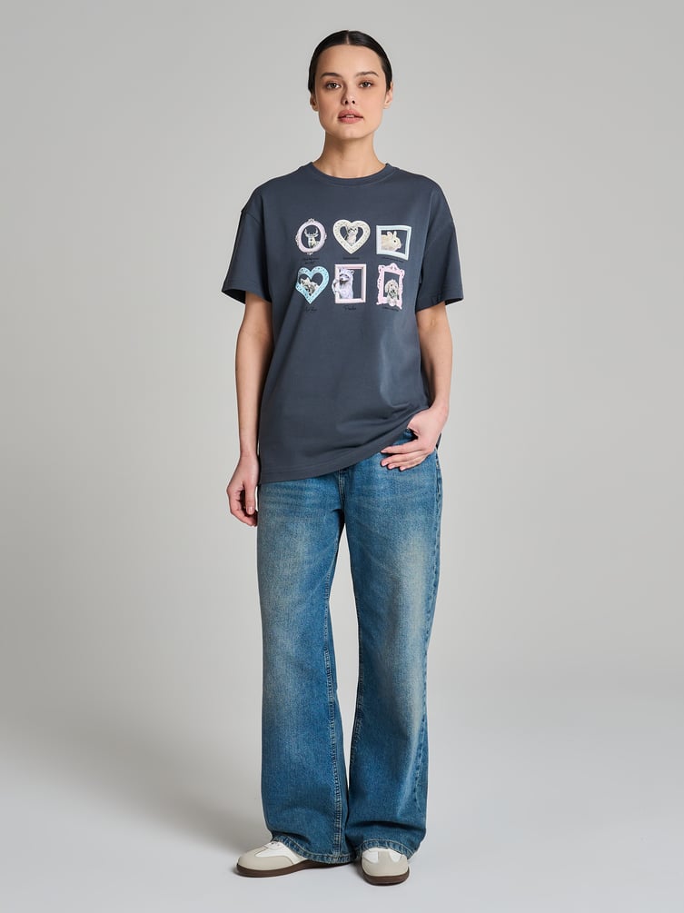 Футболка из хлопка с принтом