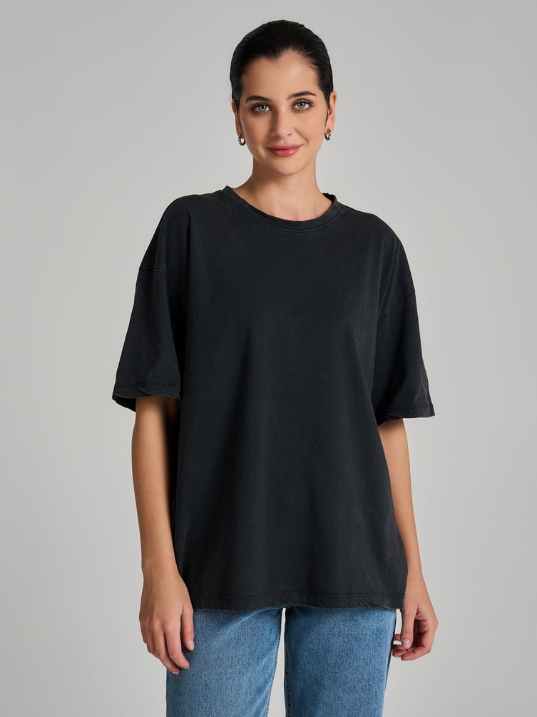 Футболка гранж с вареным эффектом