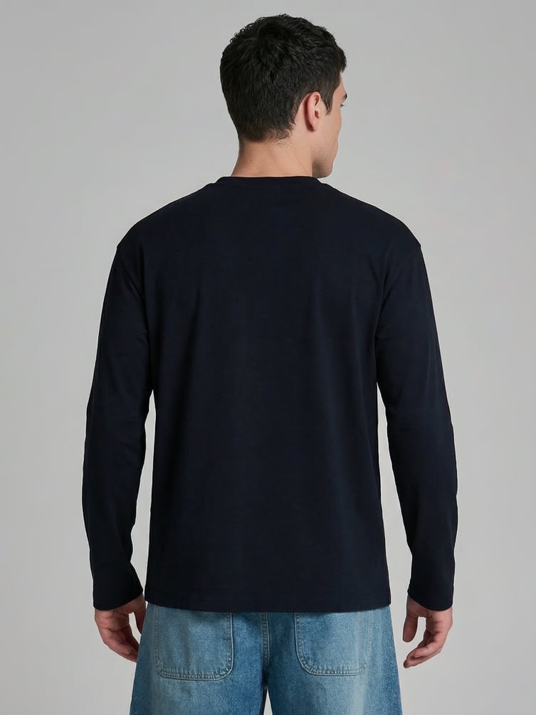 Лонгслив из хлопка с длинным рукавом