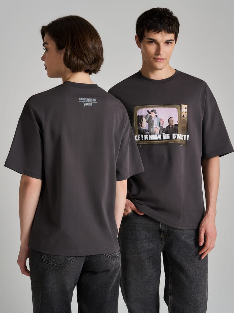 Футболка оверсайз с принтом Мосфильм