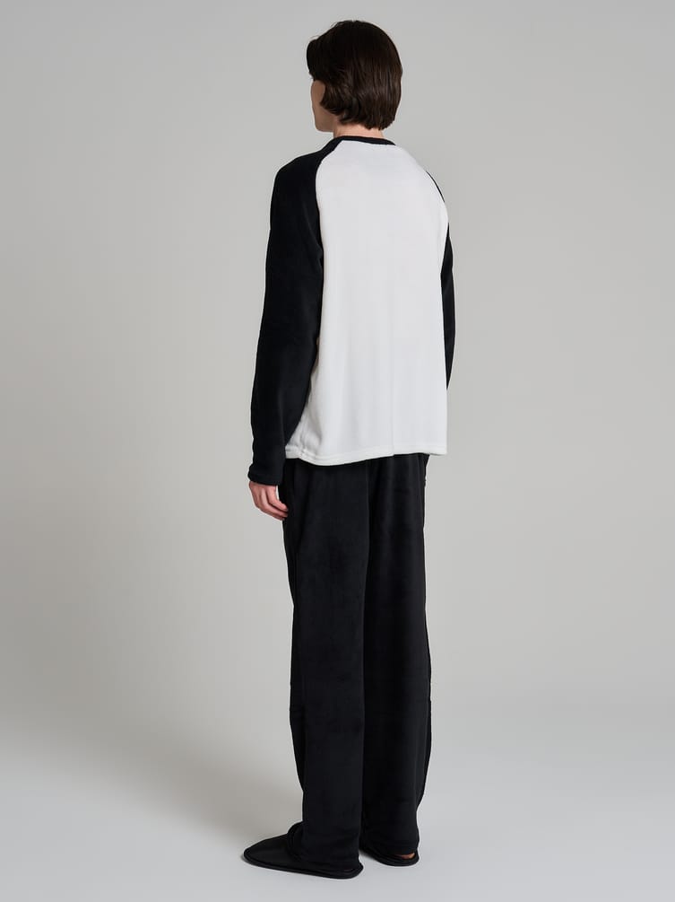 Пижама плюшевая новогодняя с брюками