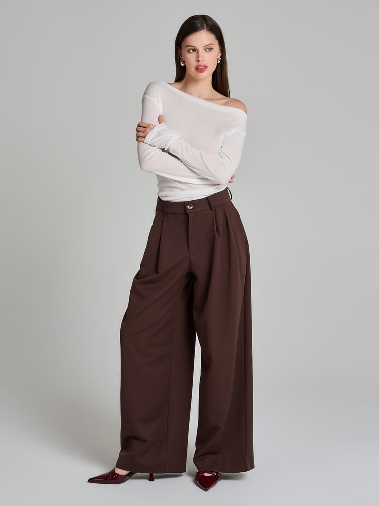 Брюки классические широкие